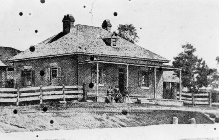 Black and white photograph of Andrew Petrie's house