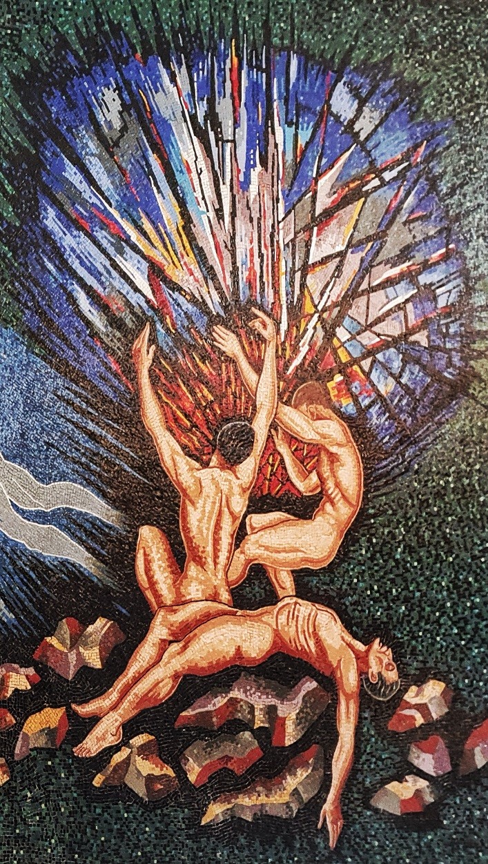 Detail of a mosaic by Don Ross