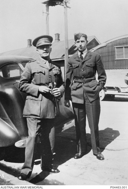 Portrait of Brigadier Robert Harold Nimmo (left) and Pilot Officer James Harold Nimmo, 1942. 