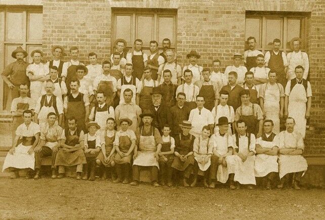 T C Dixon & Sons staff in front of the new factory, c.1908.  