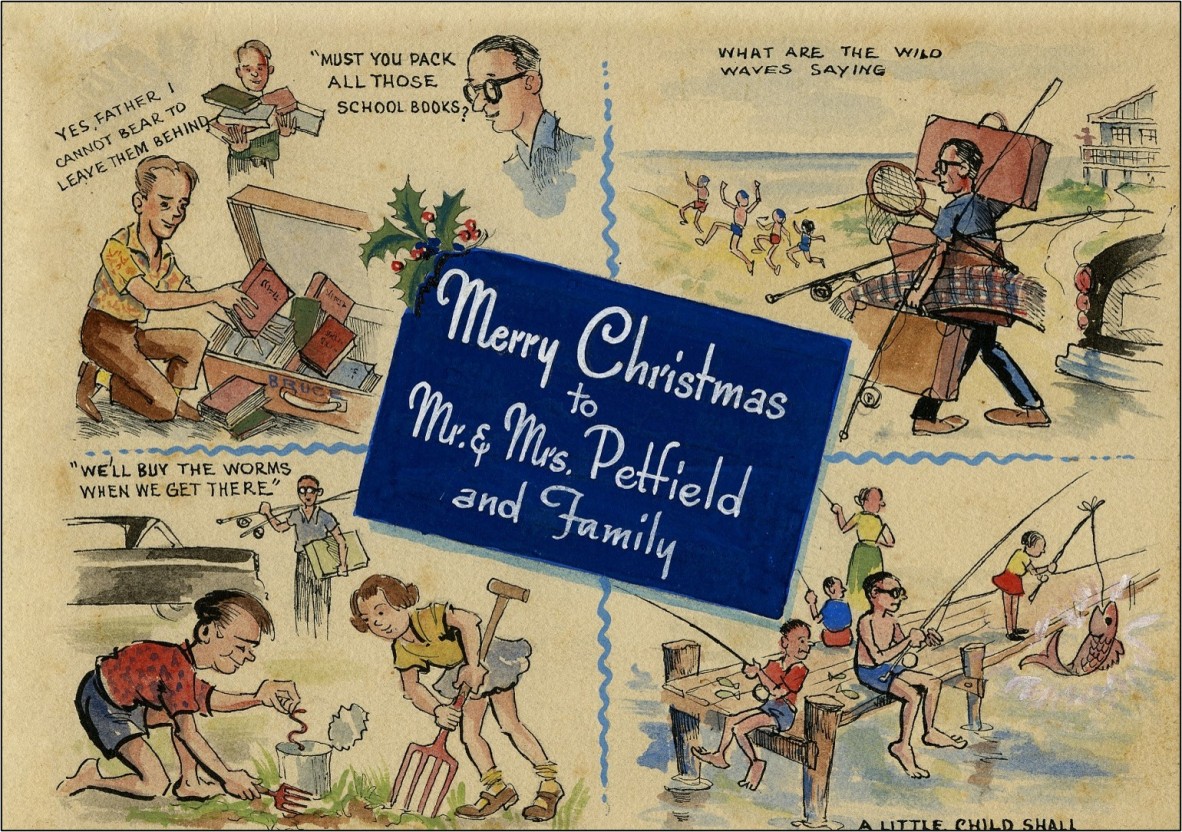 1957 Queensland Can Company Christmas Card.