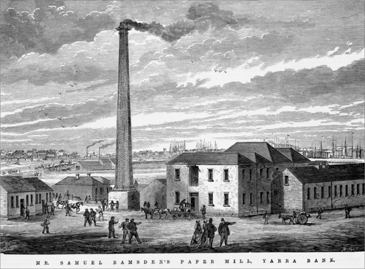 Mr Samuel Ramsden Paper Mill, Yarra Bank, 1868