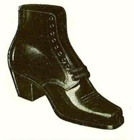 Cossack boot:  An ankle high boot with small heel and a squared toe. 