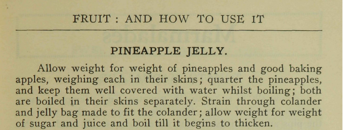 Recipe for Pineapple Jelly