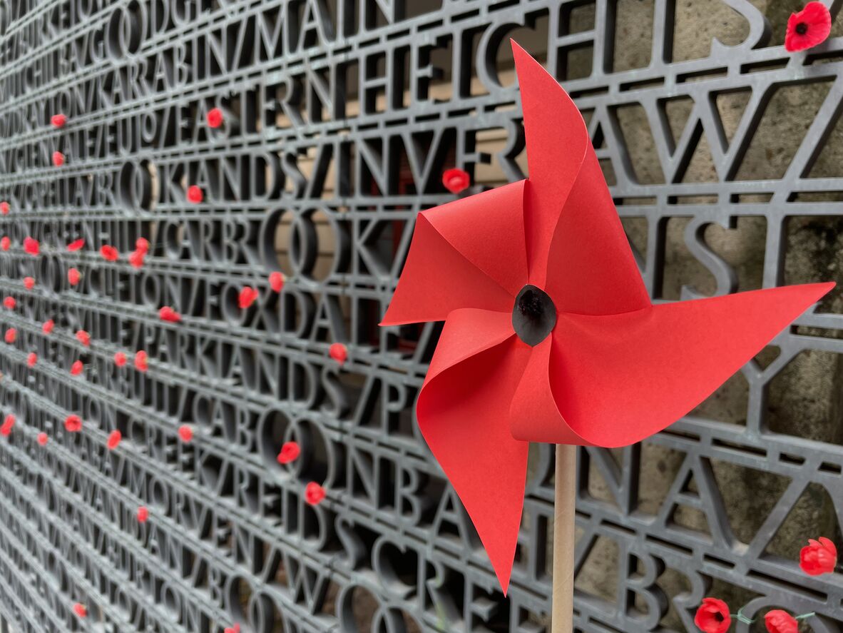 Poppy pinwheel in Anzac Square