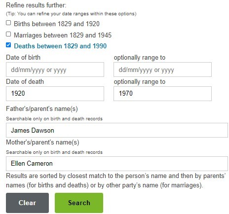 Queensland Registry for births, deaths and marriages historical index search