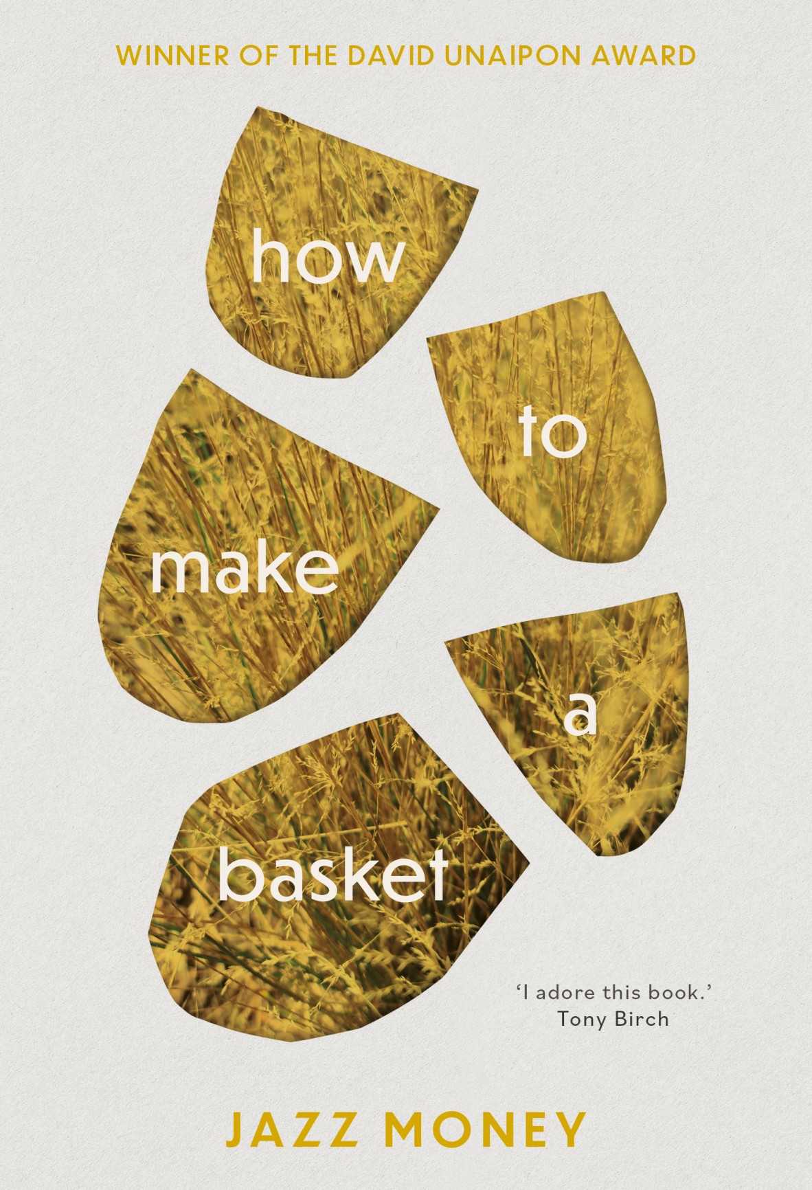 how to make a basket by Jazz Money - the cover shows yellow pieces with a background of wheat The cover is white