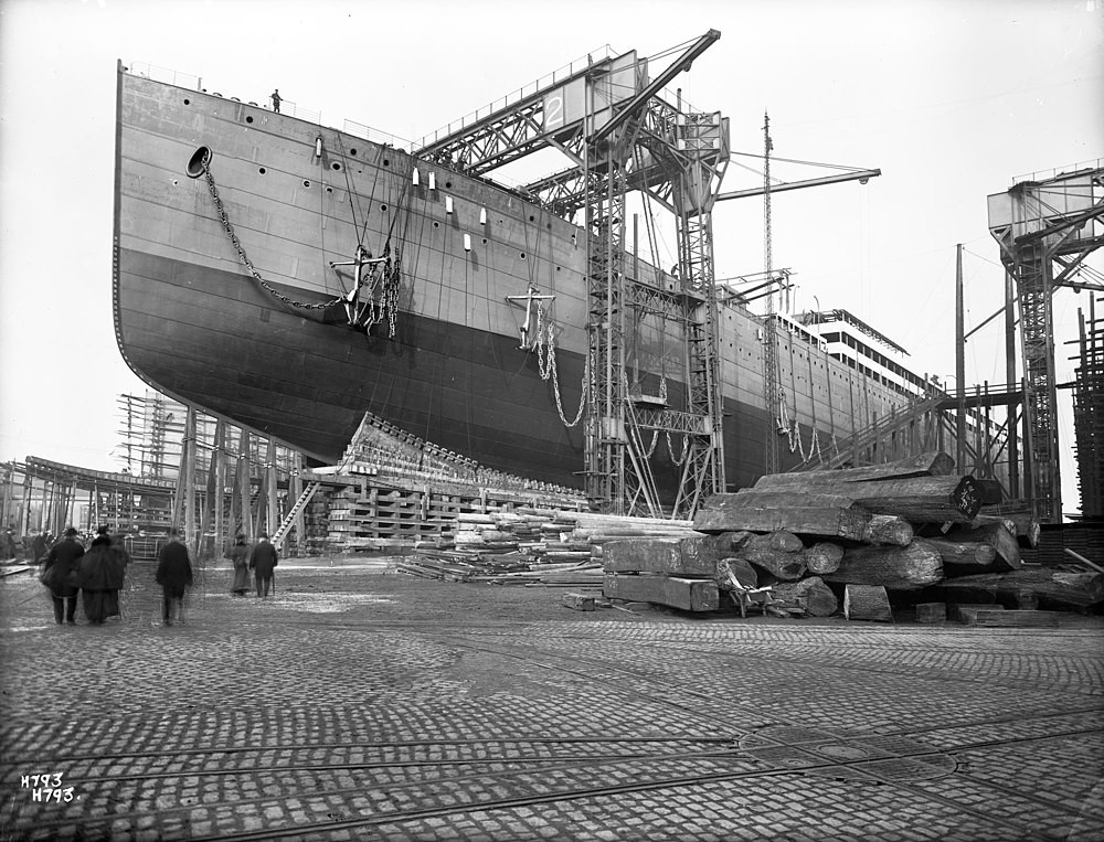 SS Celtic in the ship yards, Belfast