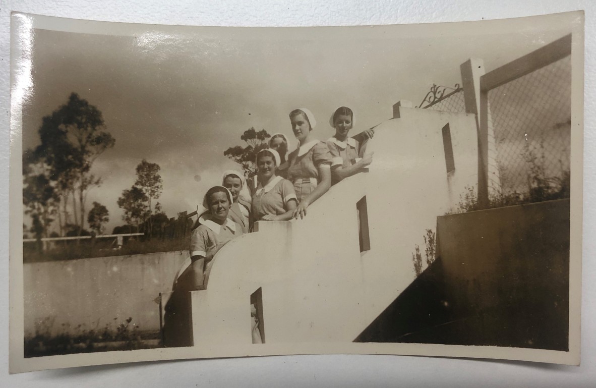 Rae Knox and other nurses at the Atherton Hospital.