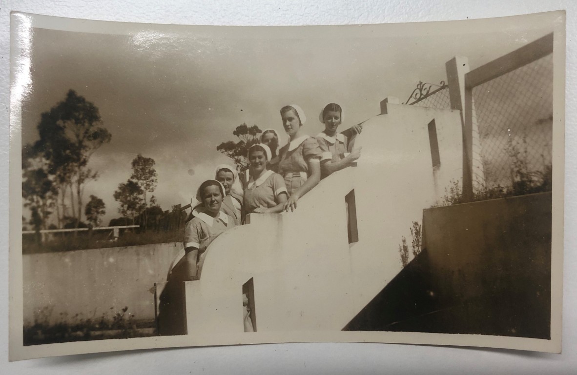 Rae Knox and other nurses at the Atherton Hospital. 