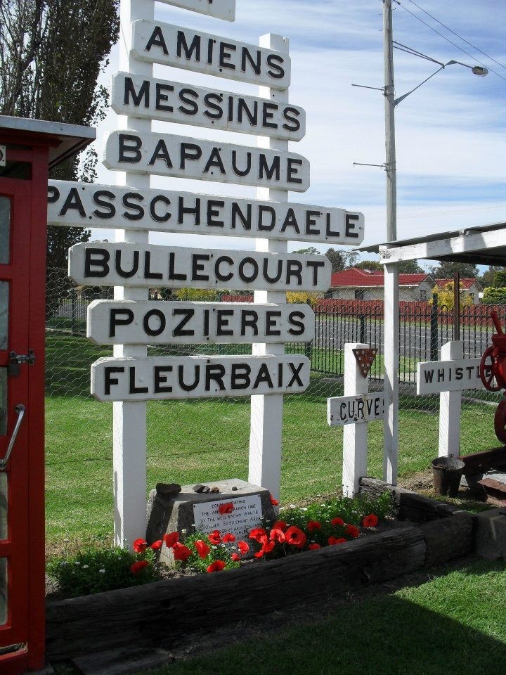 The Railway station signs that were part of the original Amiens rail line are permanently displayed at the Stanthorpe and District Heritage Museum, Stanthorpe.