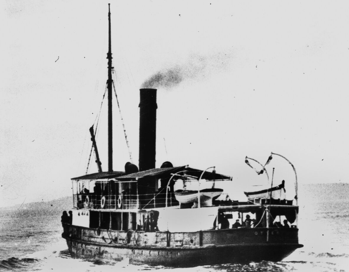 Black and white photo of the SS Otter
