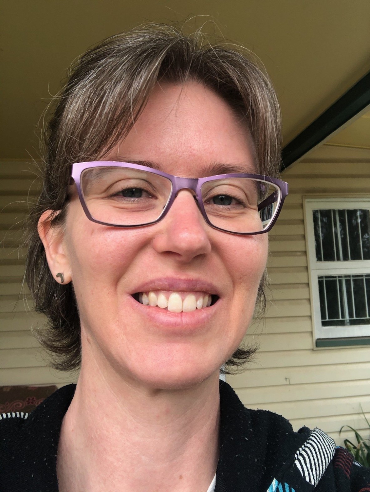 Image of Sarah Kay Styles, participant of Upbeat Arts Word on the Street creating writing group