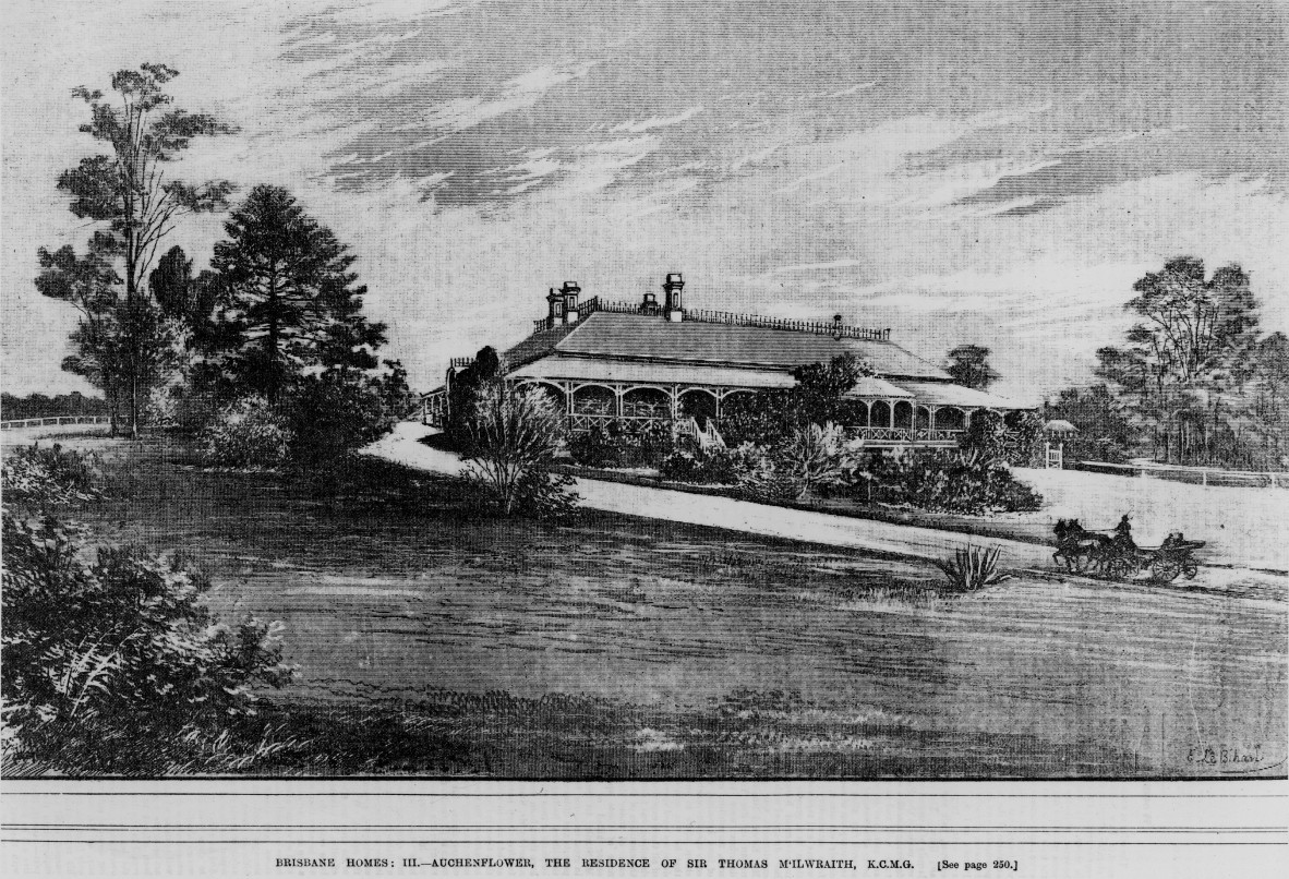 Sketch of Auchenflower House Brisbane 1891