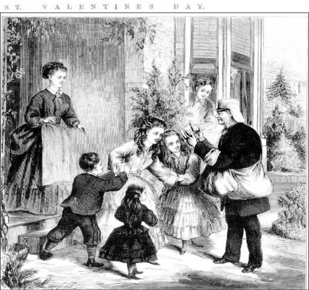 St. Valentine’s Day. Illustrated Australian News for Home Readers, 24 Feb. 1875, p. 17.