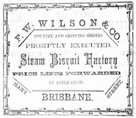 Brisbane Steam Biscuit Factory Advertisement