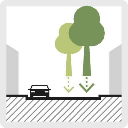 Streetscape trees diagram