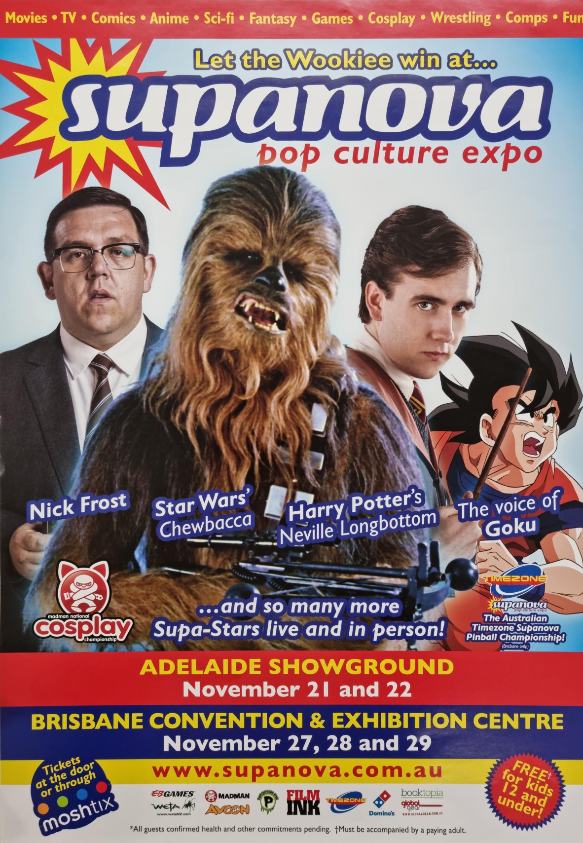 Supanova pop culture expo. Brisbane convention & exhibition centre. November 27, 28 and 29