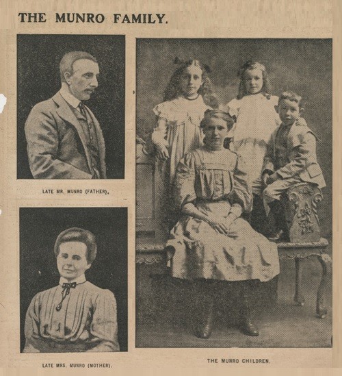 Photographs of the Munro family from The Week Brisbane  3 Nov 1911 p25