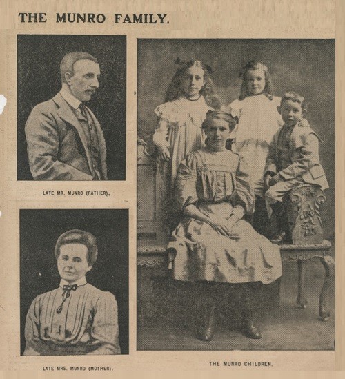 Photographs of the Munro family, from The Week. Brisbane, 3 Nov 1911, p25