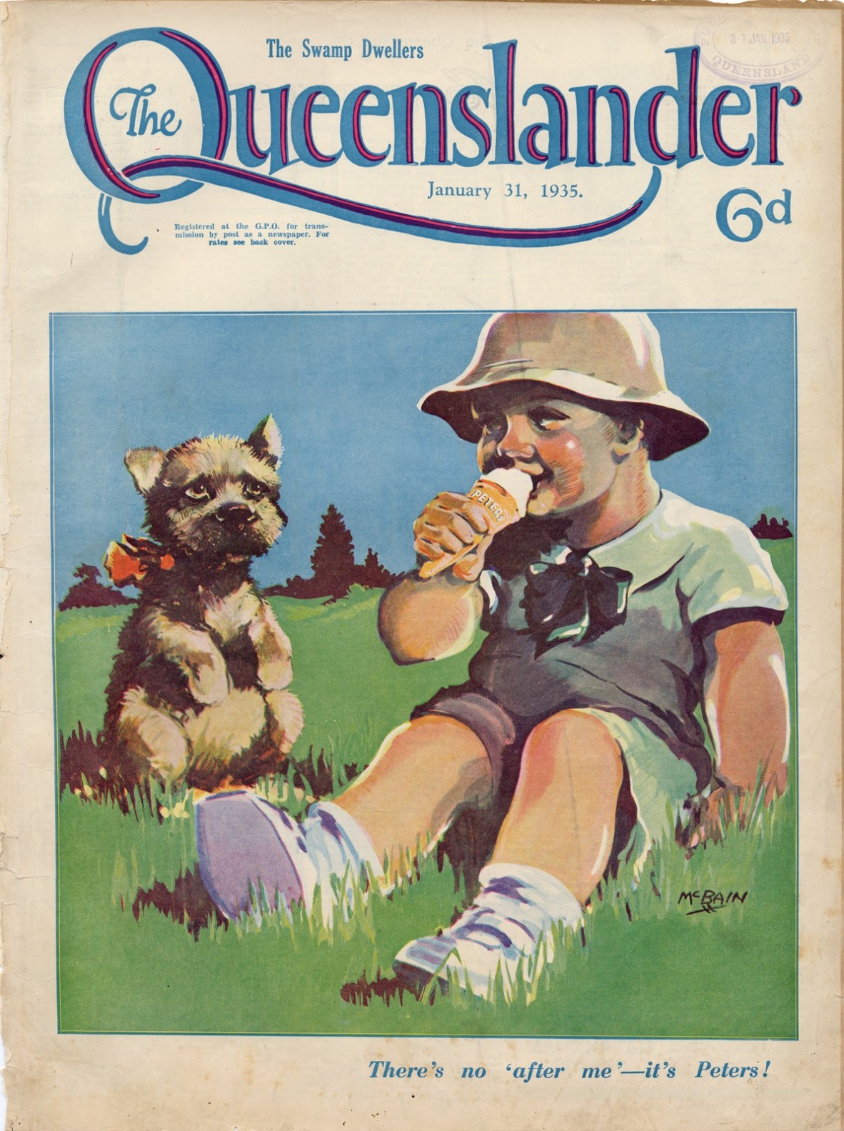 A child eating ice cream with a dog
