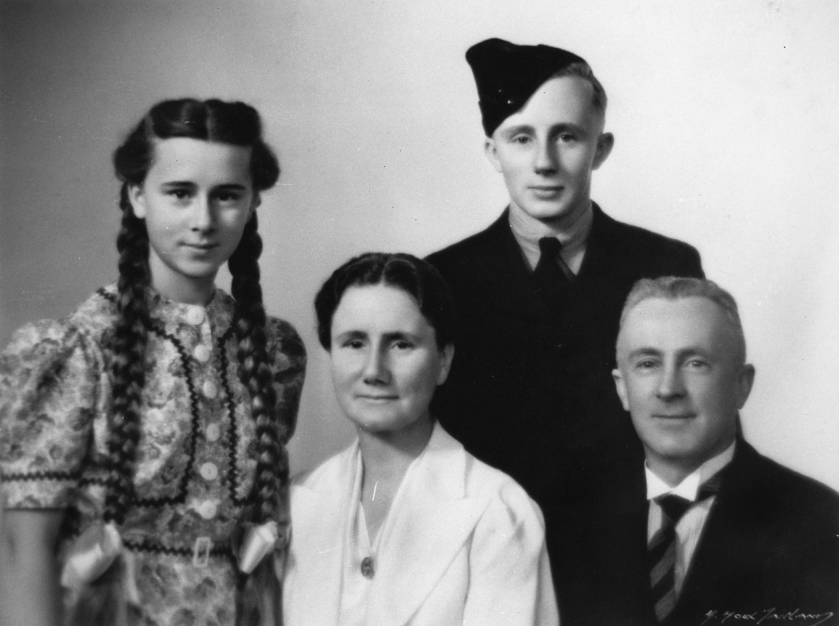 The Sandercock family, from left: Cecily Lydia Fearnley, Lydia Goodliff Sandercock, Kenneth Edwin Sandercock, and Cecil Edwin Percival Sandercock.  