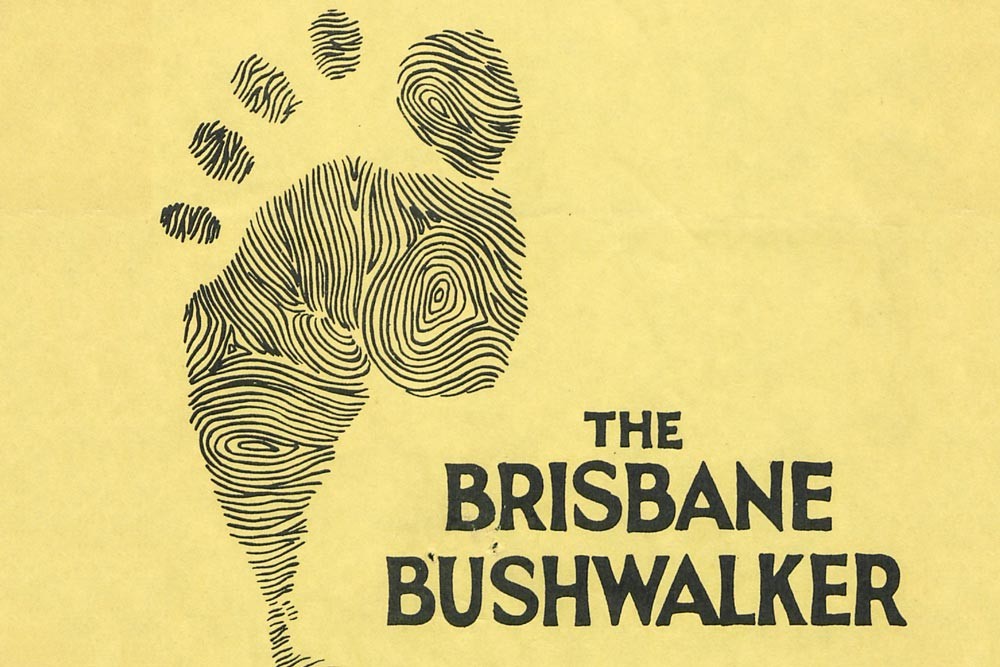 Part of the front cover showing the logo of the Brisbane Bushwalkers Club October 1981 edition