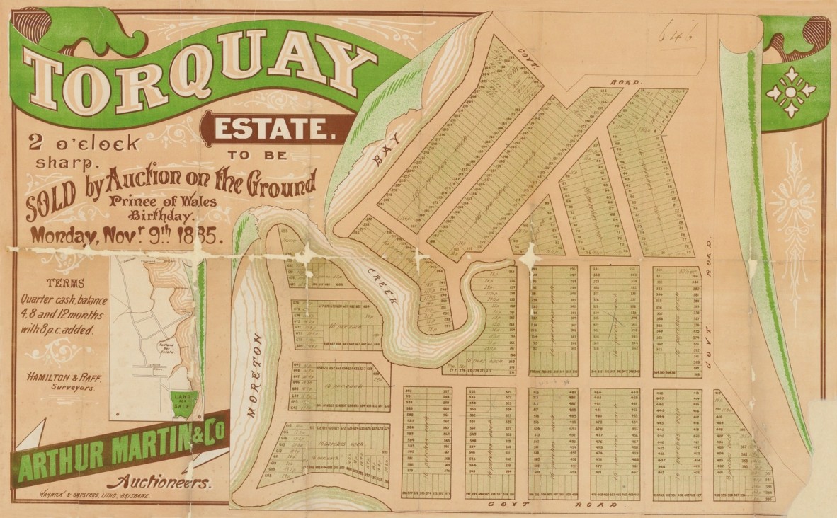 Torquay Estate in Redland Bay was to be sold by auction on 9 November 1885 