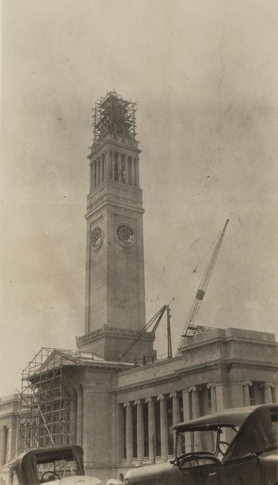 Brisbane City Hall construction ca 1930