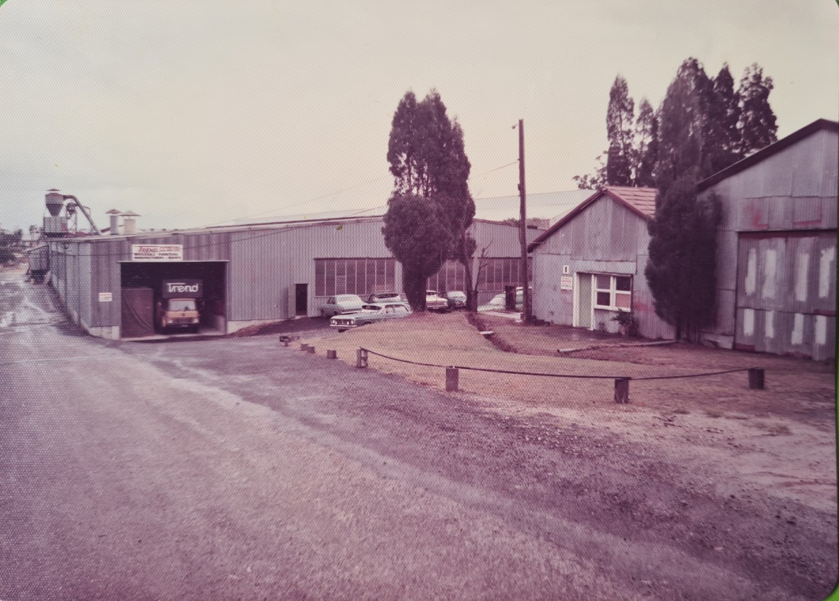 Street view of Trend Furniture Factory, Rocklea sometime during the 1970s. Photo courtesy of Ken Tritton