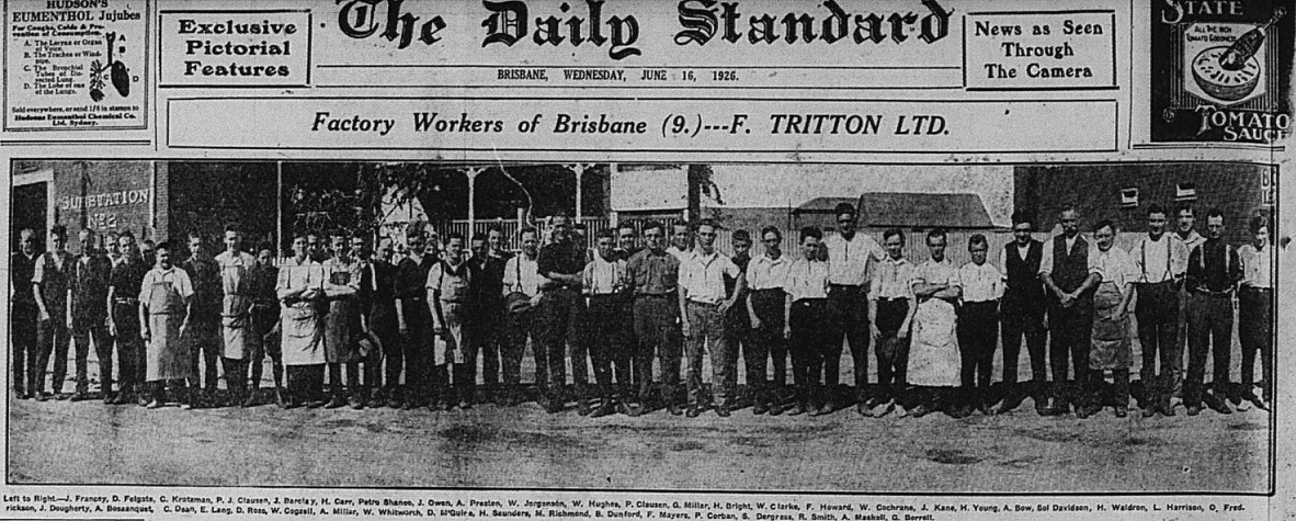 Trittons Factory Workers, Daily Standard, June 16, 1926, p1.