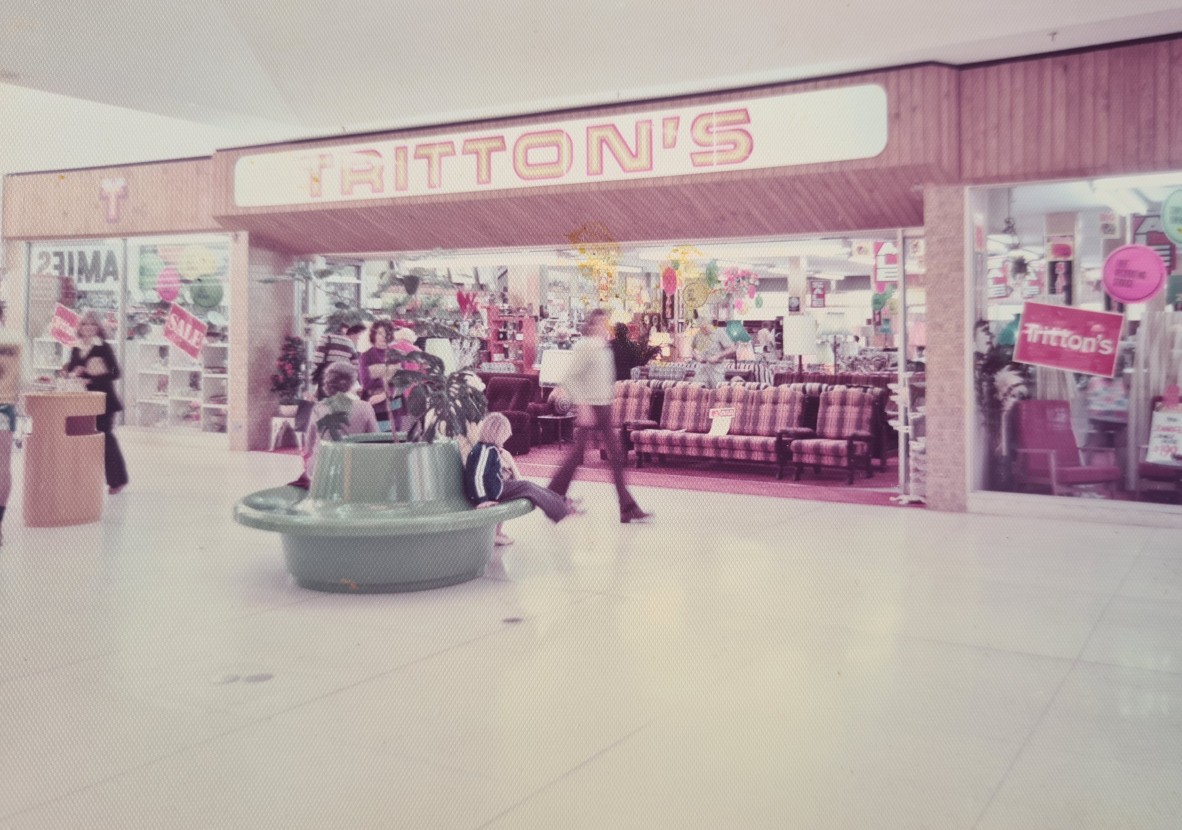 Exterior view of Trittons Chermside Store, 1970s. Photo courtesy of Ken Tritton