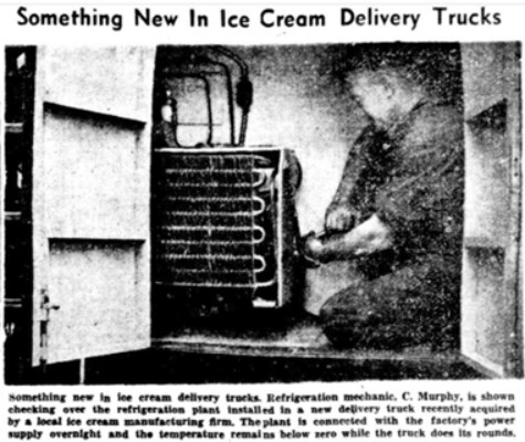 A picture of a man working an ice cream machine