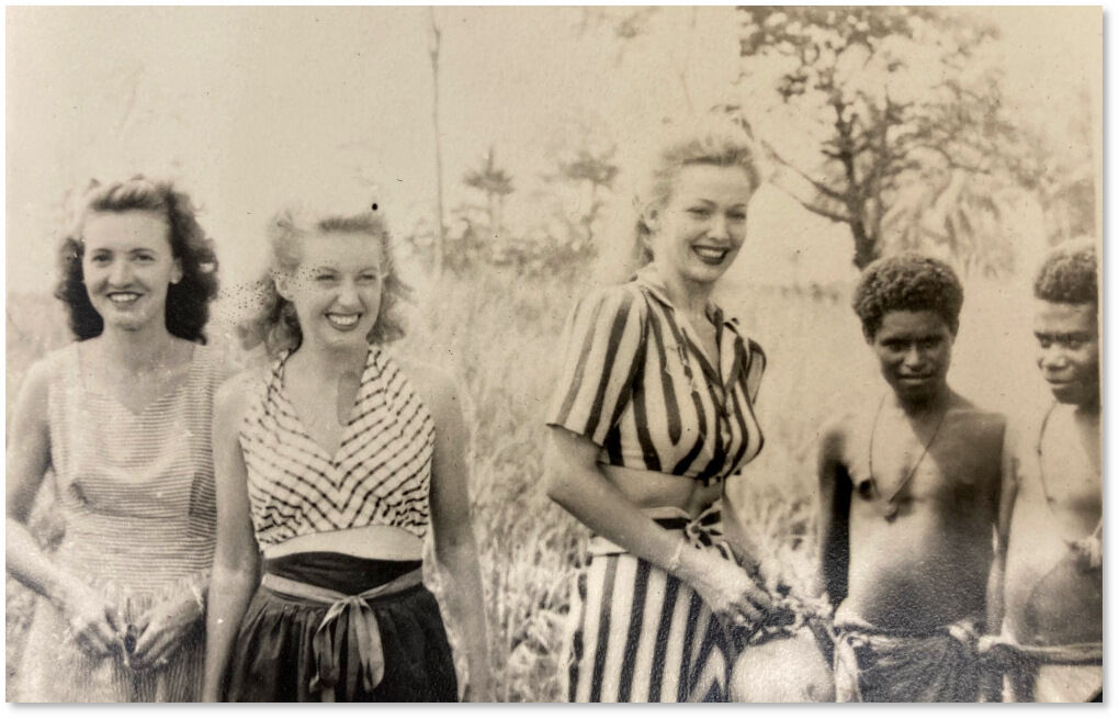 Group including USO Troupe, 1944