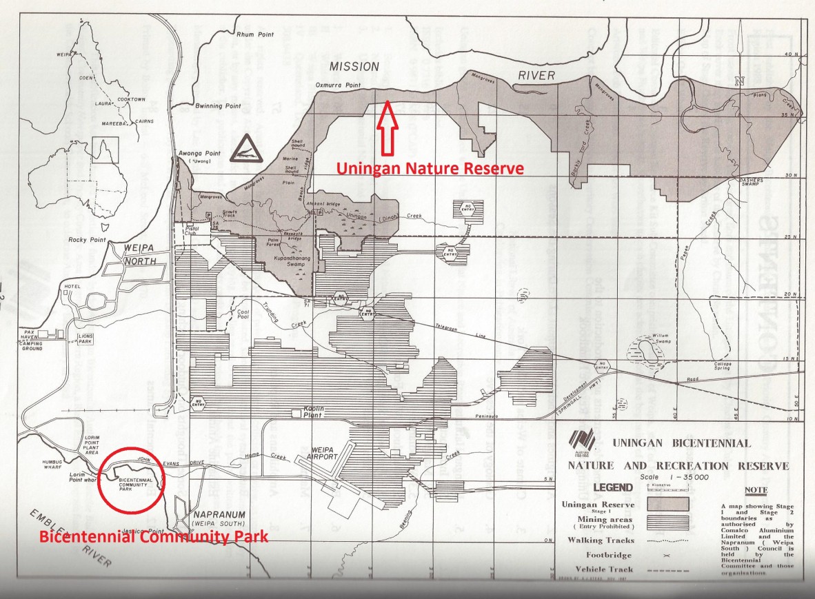 Uningan Nature Reserve Map