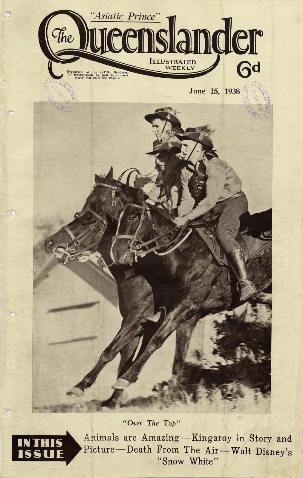 Illustrated front cover from The Queenslander June 151938
