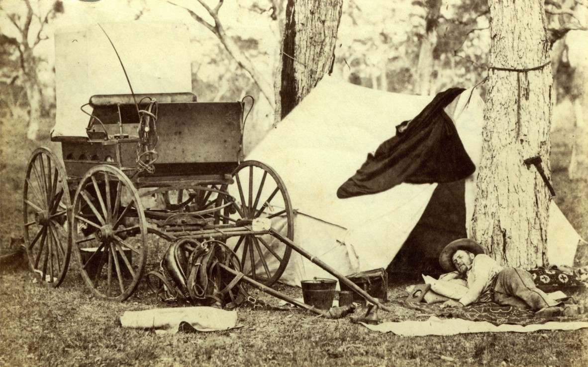 Travelling photographers' bush camp