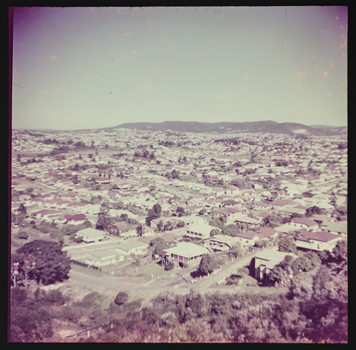 View from Eildon Hill Reserve, Windsor, Brisbane. Looking towards Mt Coot-tha