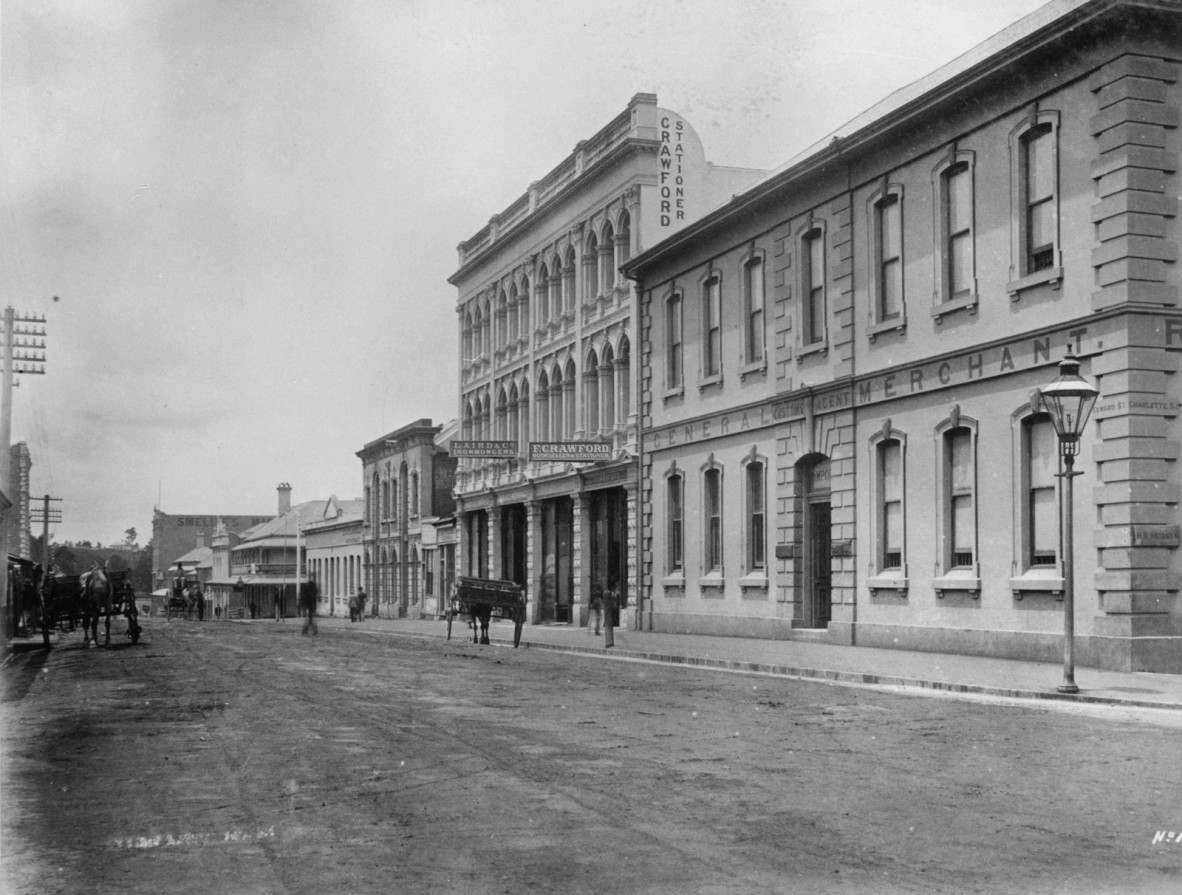 a dirt street in early brisbane 