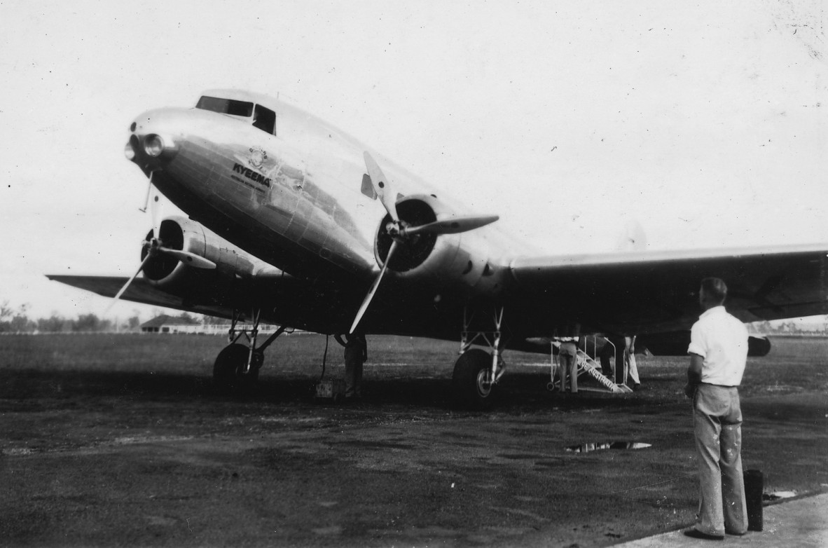  VH-UYC Douglas passenger aeroplane named Kyeema that flew between Brisbane and Sydney
