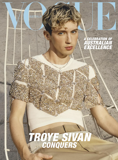 Male model on Vogue cover