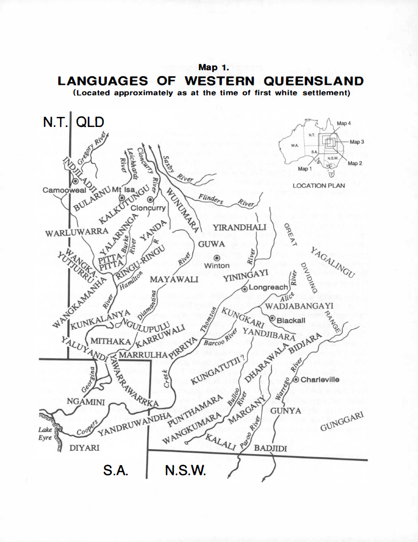 Languages of Western Queensland, Breen (1990).