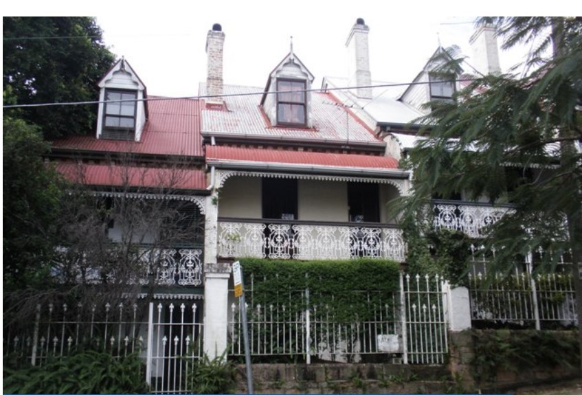 four stone terrace homes at Wellington St, Petrie Terrace