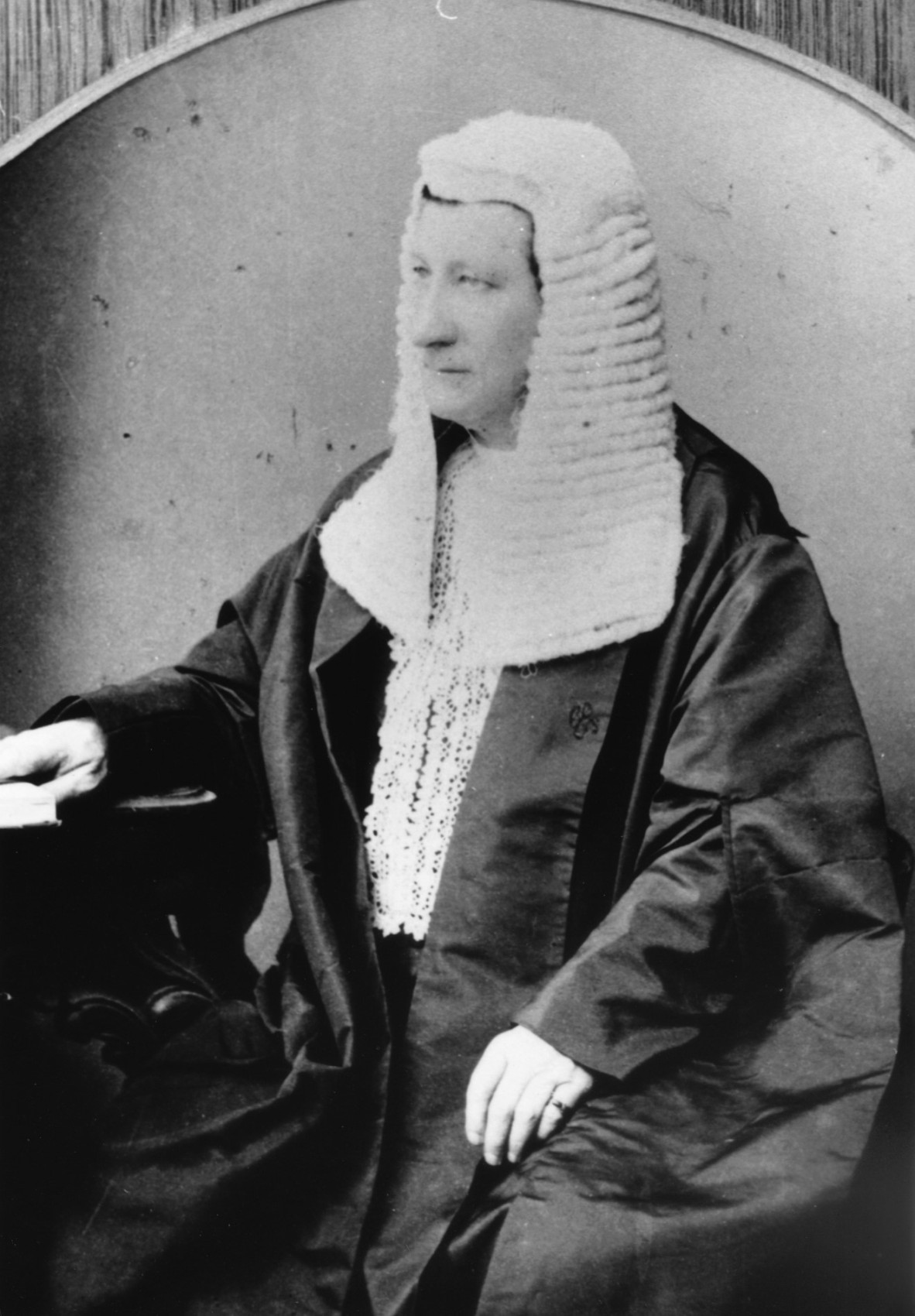 Portrait of William Groom wearing robes and a wig