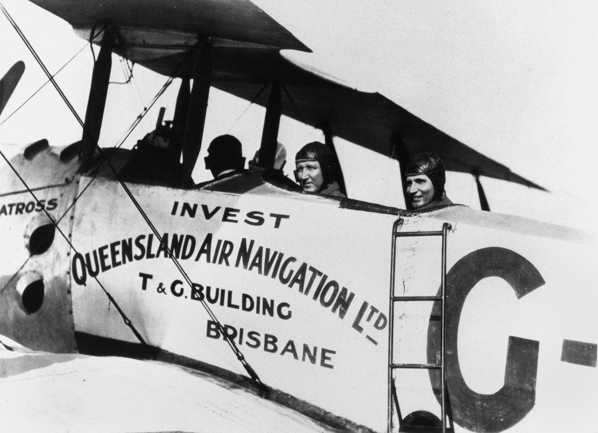  Albatross with pilot Jack Treaty at the controls, ca. 1928