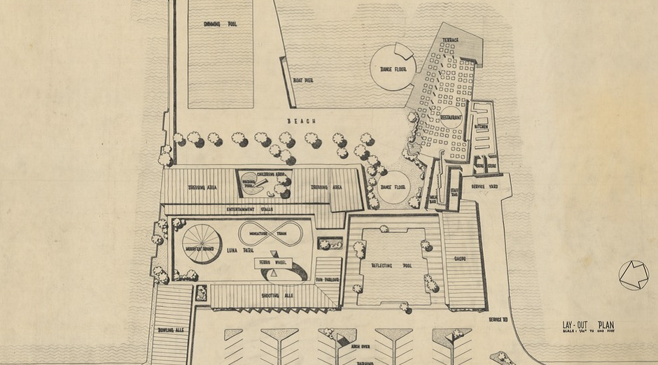 Architectural plans of Clontarf Pool by Karl Langer 