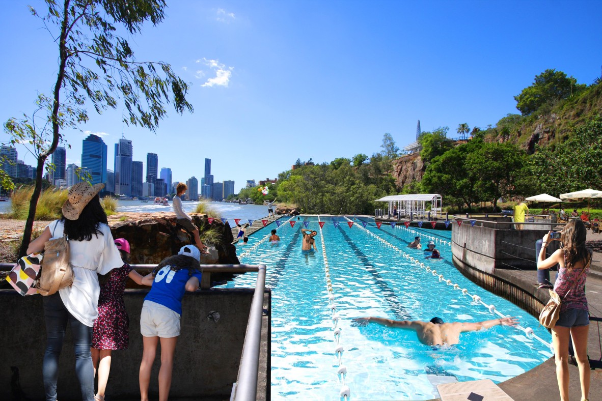 Mock image of lap pool at Kangaroo Point