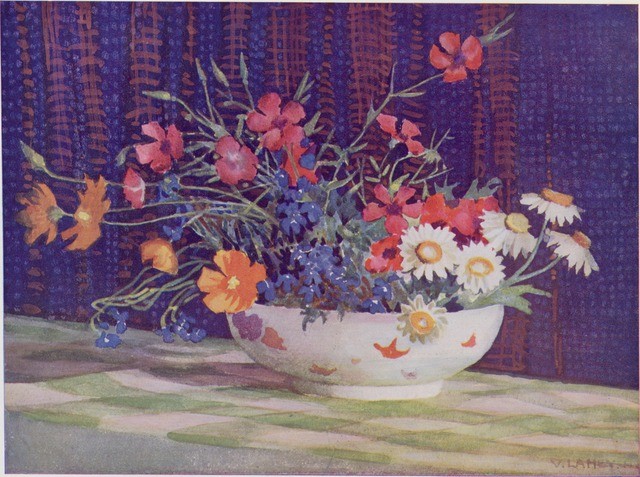 Bowl of flowers by Vida Lahey