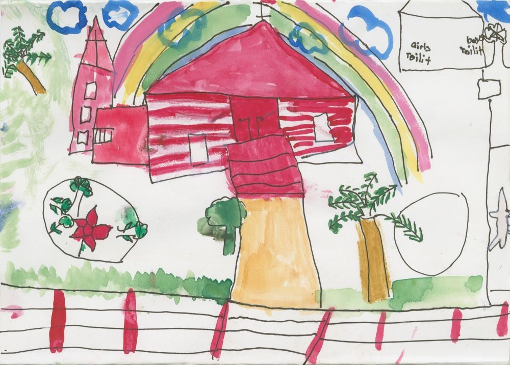 Landscape an artwork by Tyreece Allum aged 10 of Hopevale North Queensland