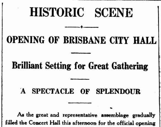 Except from The Telegraph Brisbane Qld 8 Apr 1930 p5